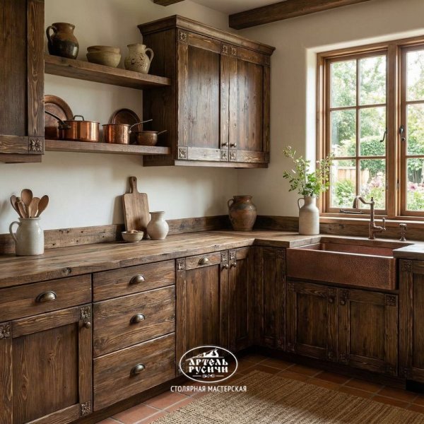 Фасады для кухни из массива северной сосны «Белгородские»