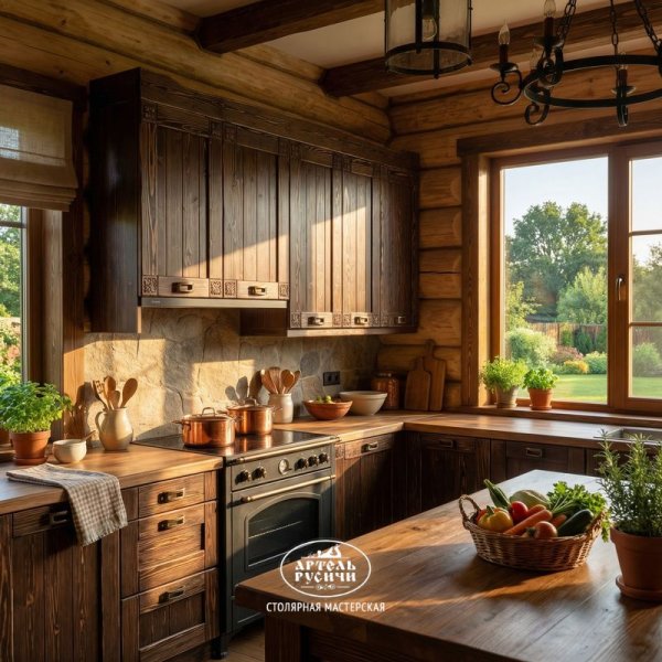 Фасады для кухни из массива северной сосны «Белгородские»