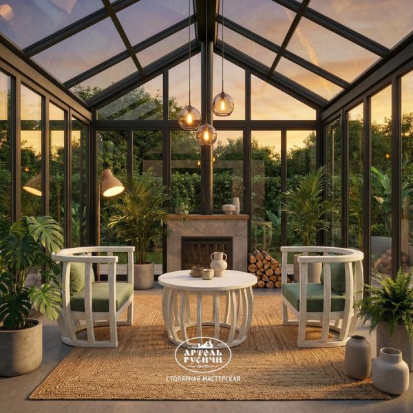 Кофейный столик из массива дерева «Бали-стайл»