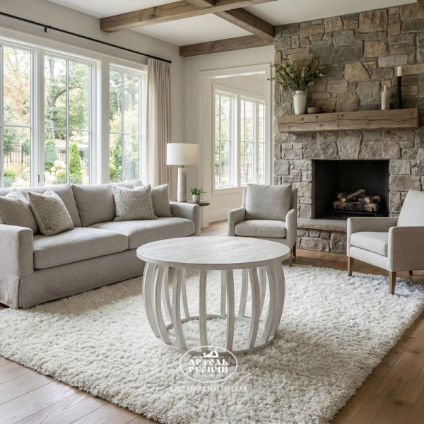 Кофейный столик из массива дерева «Бали-стайл»