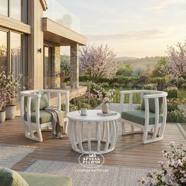 Кофейный столик из массива дерева «Бали-стайл»