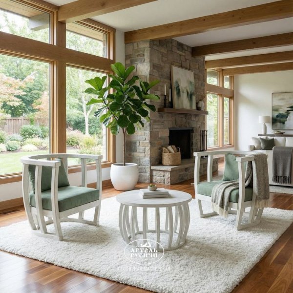 Кофейный столик из массива дерева «Бали-стайл»