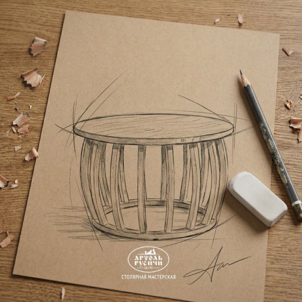 Кофейный столик из массива дерева «Бали-стайл»