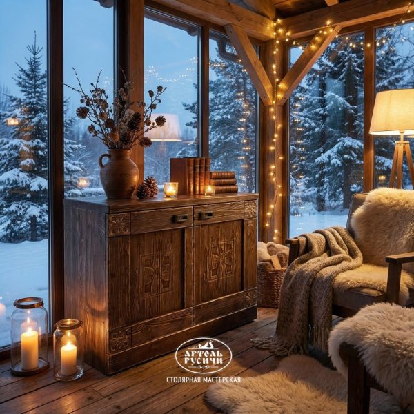 Комод из массива дерева «Суздальский» для бани 