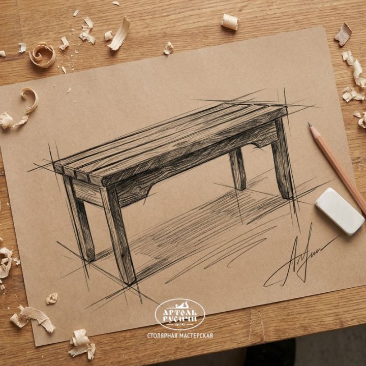 Садовая лавка из массива сосны «Псковская»