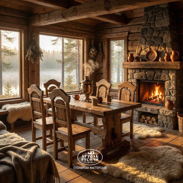 Стул из дерева под старину «Белгородский» в бане