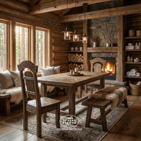 Деревянный стул «Белгородский» в комнате отдыха в бане