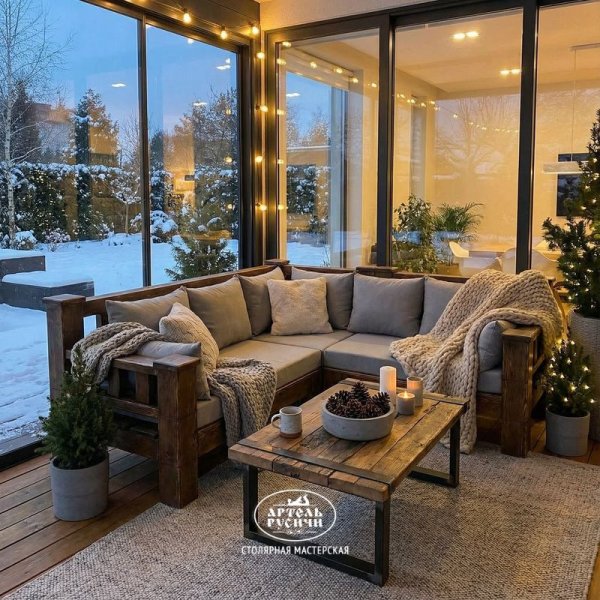 Угловой элемент дивана из массива сосны с подушками фото в сборе с диваном