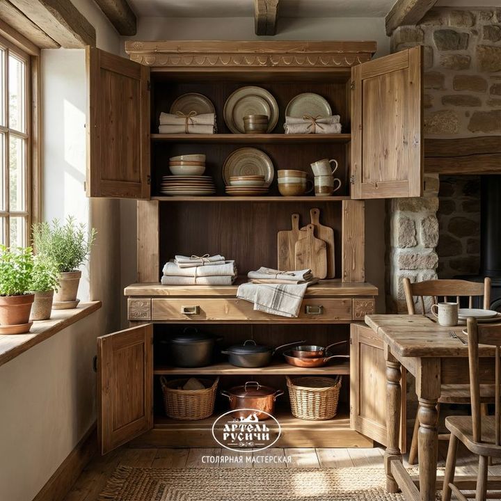 Буфет из массива северной сосны