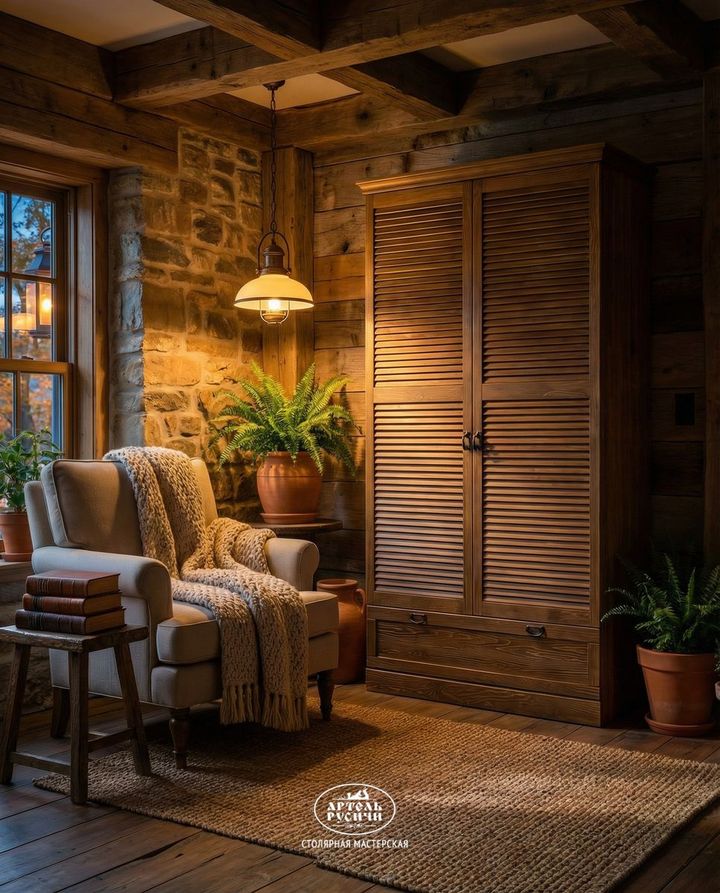 Платяной шкаф из массива северной сосны