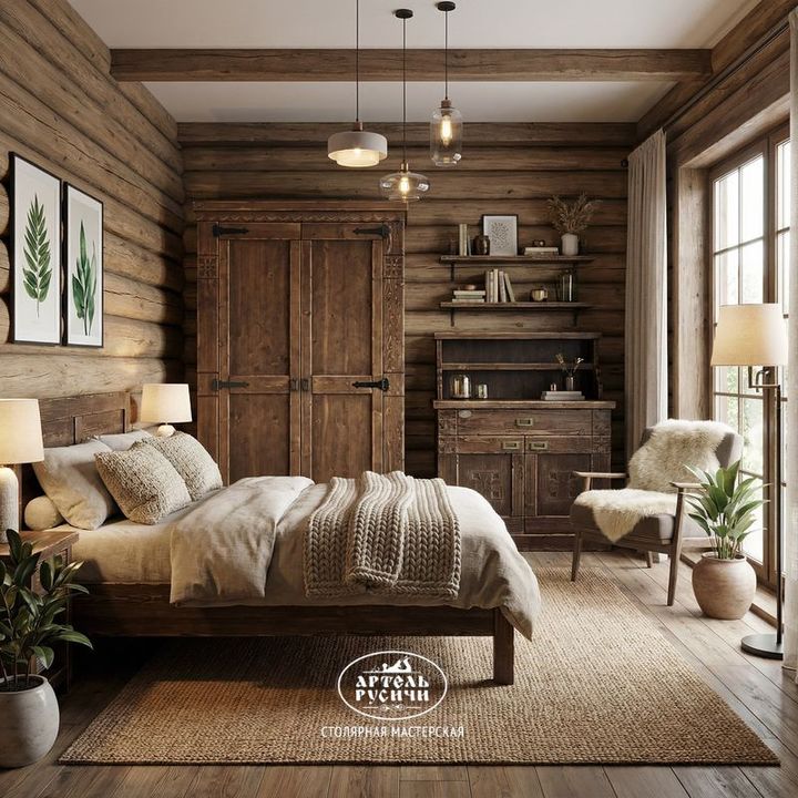 Мебель из массива дерева для спальни 